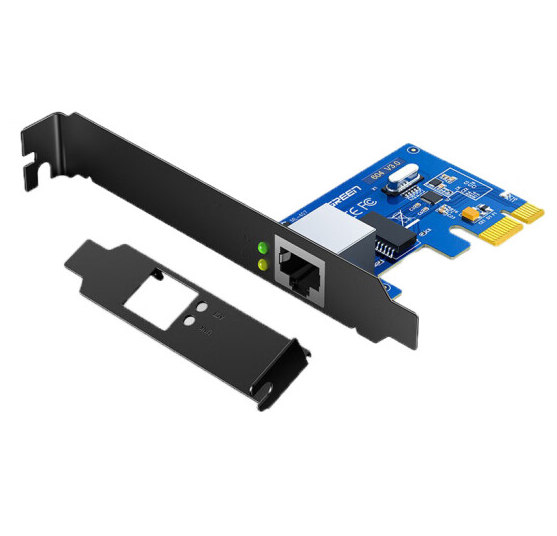 绿联30771 PCI-E转千兆网卡 有线网口台式机网络扩展卡 内置独立自适应以太网卡 电脑主机箱RJ45接口